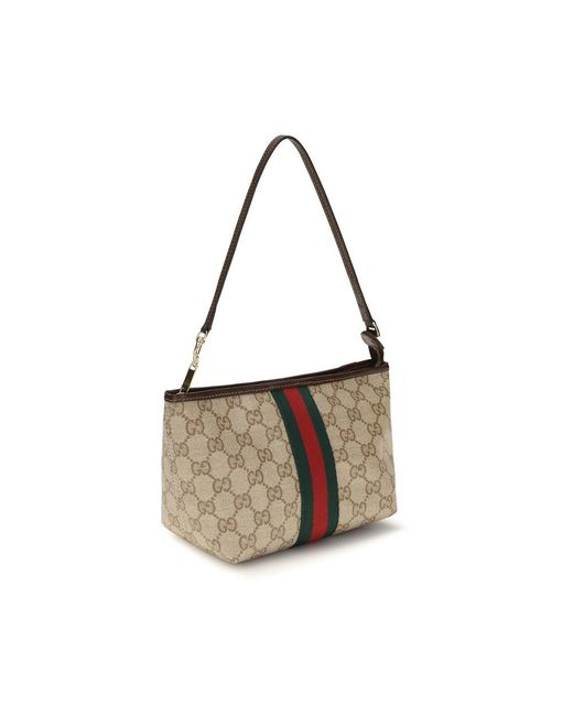Gucci White Small Pouch With Strap And Web