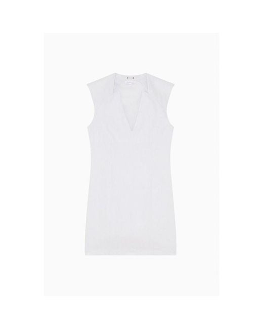 Patrizia Pepe White Purple Viscose Casual Dress