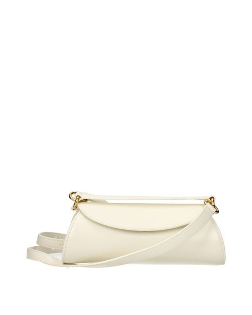 Jil Sander Natural Beige Leather Handbag