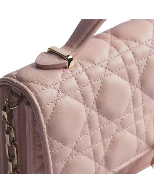 Dior Pink Multicolor Leather Shoulder Bag