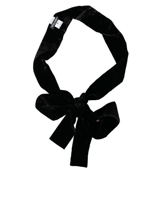 Dolce & Gabbana Black Viscose Wide Waist Belt
