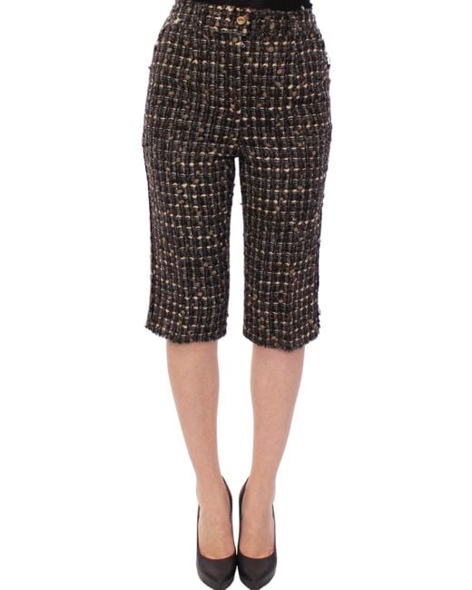Dolce & Gabbana Black Wool Shorts Pants