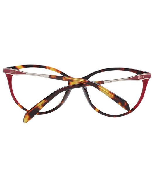 Emilio Pucci Brown Multicolor Plastic Glasses (frames)