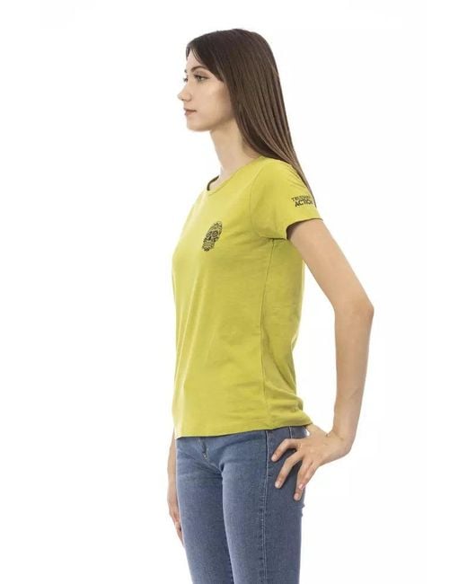 TRUSSARDI ACTION Yellow Green Cotton T