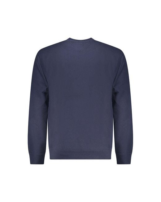 Tommy Hilfiger Blue Crewneck Sweatshirt With Iconic Flag Logo for men