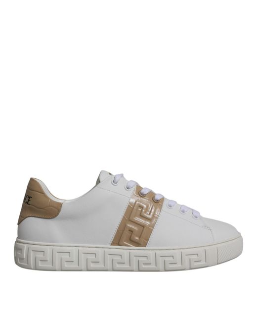 Versace Gray Greca Sneakers Lowtop Style for men
