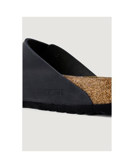 Birkenstock Black Synthetic Flat Sandals