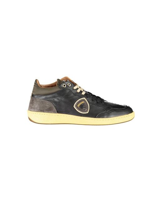 Blauer Multicolor Sleek Lace-Up Sneakers With Contrast Details for men