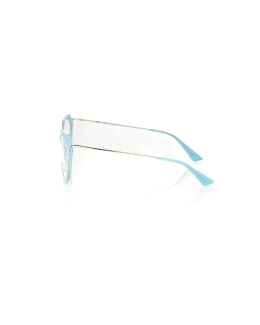 Frankie Morello Blue Aviator Eyeglasses With Tiffany Profile