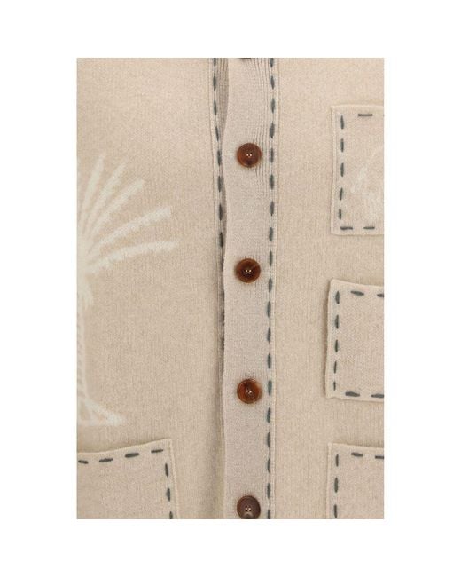 BAZISZT Natural Beige Cashmere Cardigan for men
