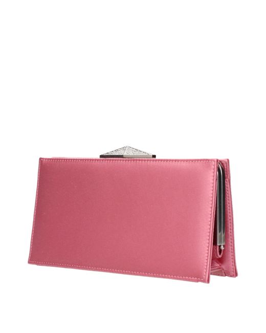 Jimmy Choo Pink Satin Clutch Bags