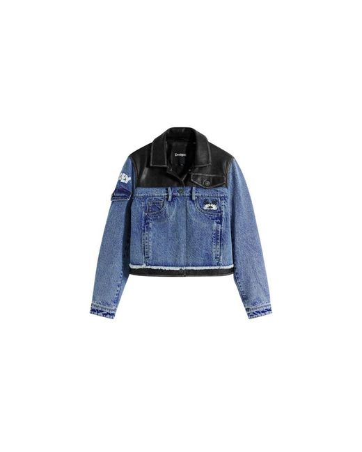 Desigual Blue Cotton Denim Jacket