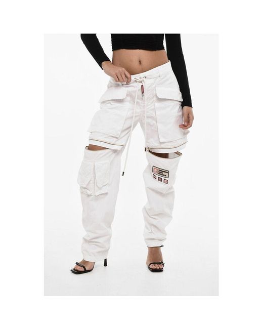 DSquared² Black Regular Waist Loose Fit Cargo Pants