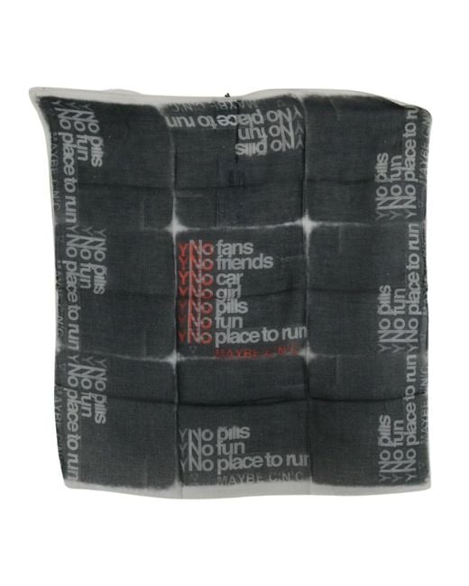 CoSTUME NATIONAL Black Monochrome Wool-Blend Scarf Bandana for men