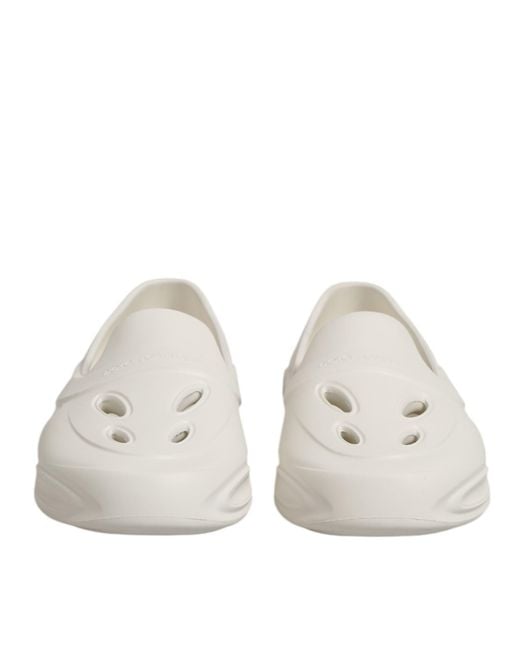 Dolce & Gabbana White Rubber Slides Low Top Sneakers Shoes for men