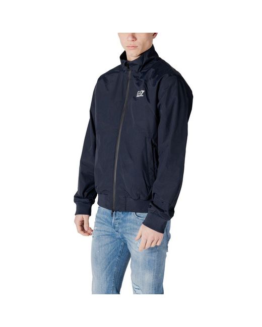 EA7 Blue Polyamide Jacket for men