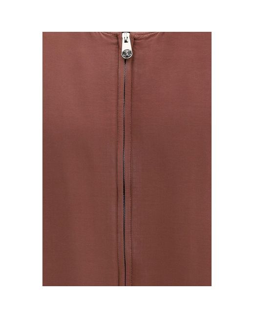 Versace Brown Bordeaux Silk Bomber for men