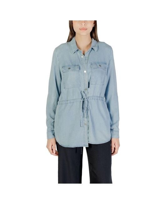 ONLY Blue Tencel Shirt