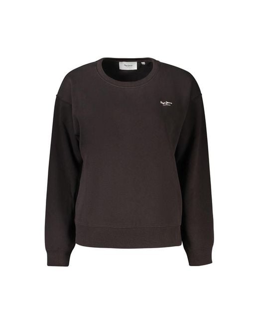 Pepe Jeans Black Cotton Sweater