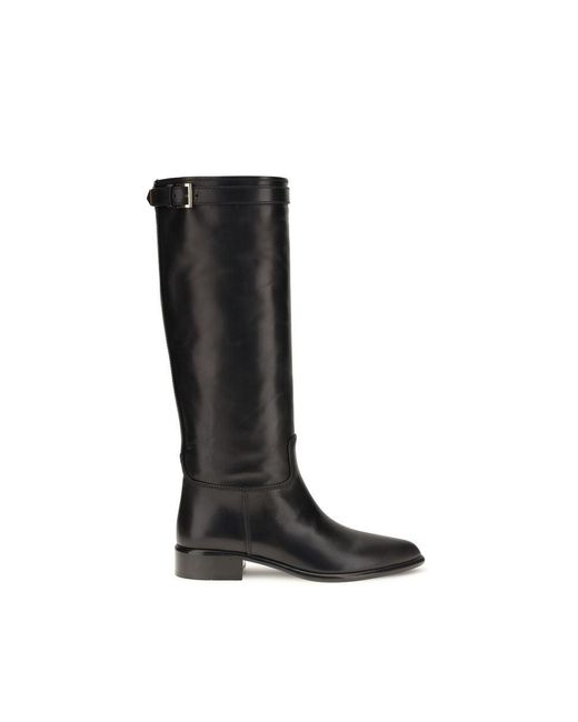 Prada Black Calf Leather Bos Taurus Ankle Boots
