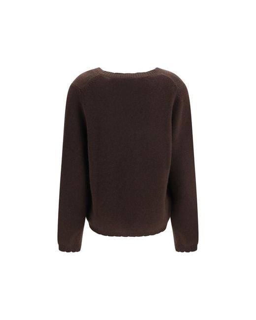 Allude Brown Cashmere Sweater