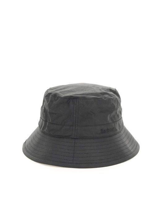 Barbour Cotton Wax Sports Bucket Hat in Black for Men Lyst