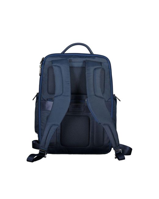 Piquadro Blue Eco-Conscious Dual Compartment Backpack for men