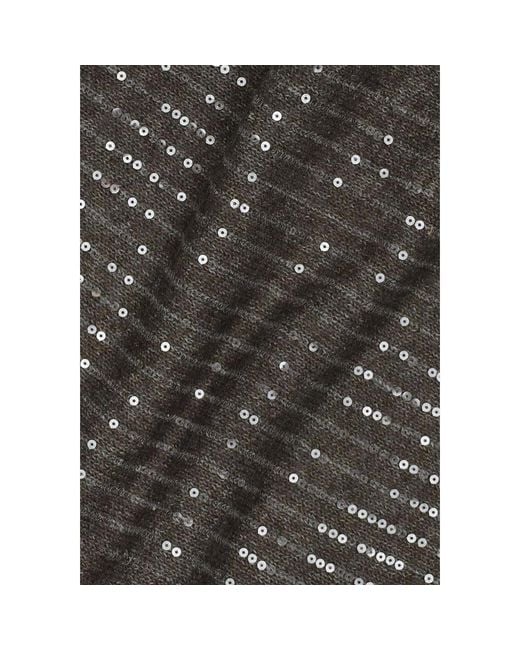 Pieces Gray Bicolor Recycled Polyester Scarf