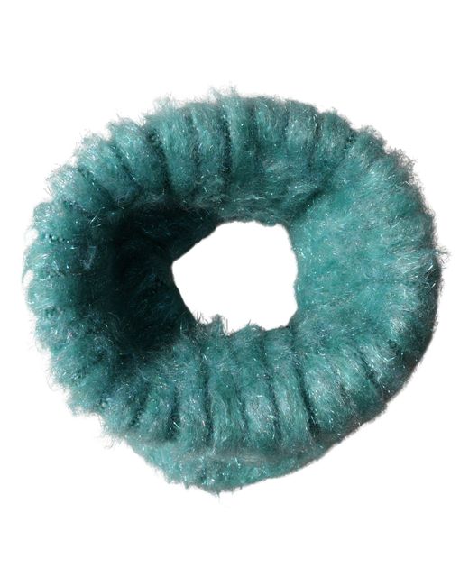 Dolce & Gabbana Green Mohair Wool Knitted Wrap Shawl 62Cm X 32.5Cm Scarf