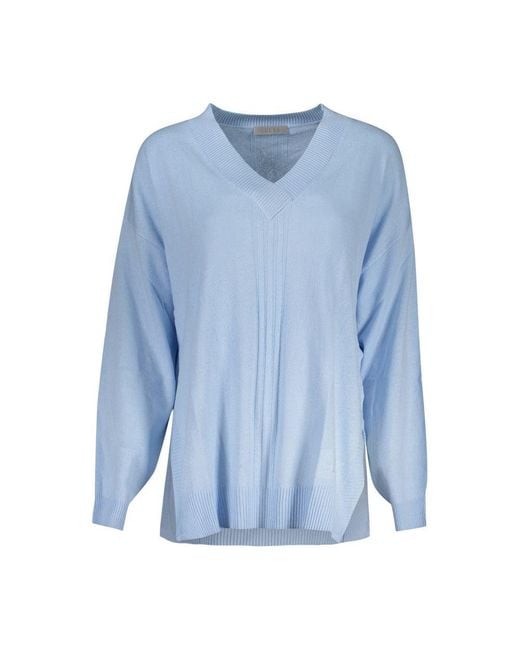 Guess Light Blue Acrylic Sweater