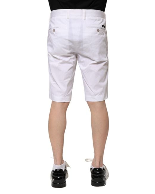 Dolce & Gabbana Blue Cotton Chino Regular Fit Shorts for men