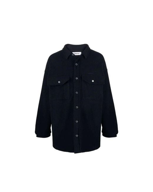 Ambush Blue Wool Shirt Jacket for men