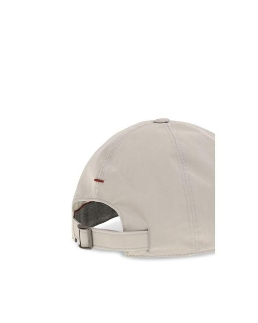Brunello Cucinelli Gray Polyester Cap (baseball Hat) for men