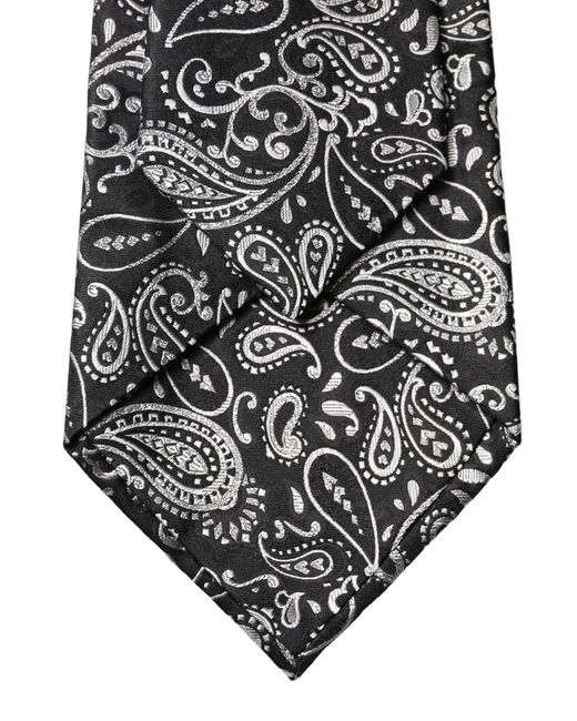 Dolce & Gabbana Black Paisley Silk Adjustable Neckwomen's Tie