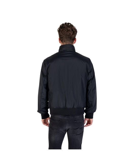 ARMANI EXCHANGE Blue Black Polyamide Bomber for men
