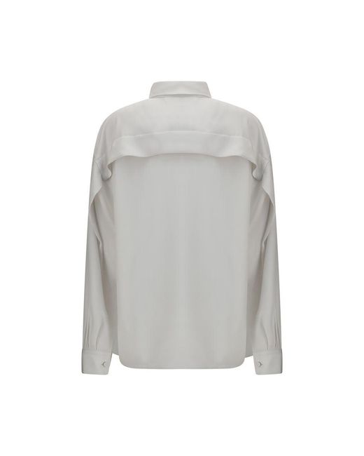Calvin Klein Gray Silk Dress Shirt