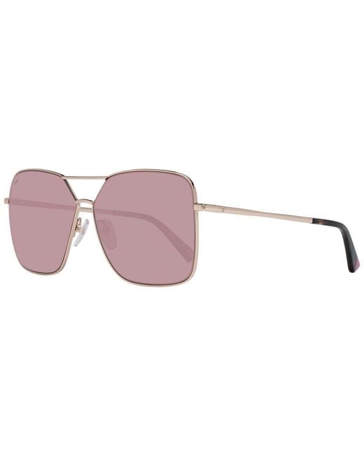 Web Purple Rose Gold Metal Sunglasses