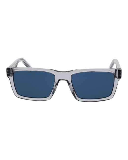 Tommy Hilfiger Blue Gray Acetate Sunglasses for men