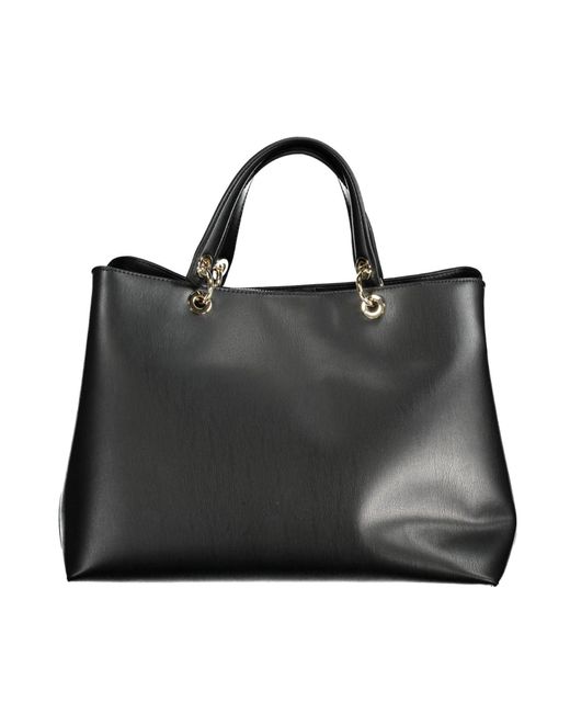 Tommy Hilfiger Black Elegant Multicompartment Handbag