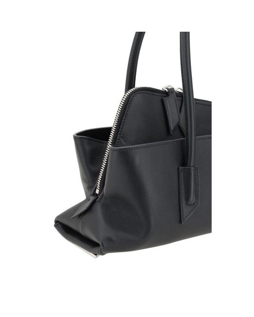 The Attico Black Calf Leather Bos Taurus Shoulder Bag