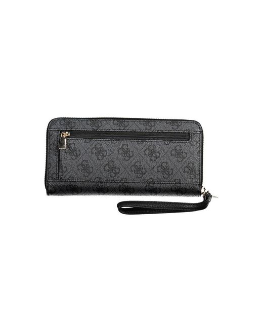Guess Black Chic Polyethylene Wallet With Logo Detail