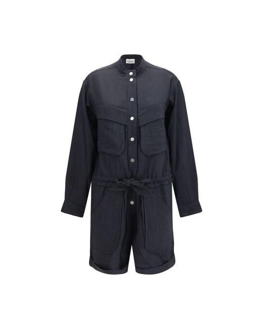 Isabel Marant Blue Black Viscose Jumpsuit