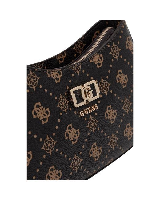 Guess Black Brown Polyethylene Handbag