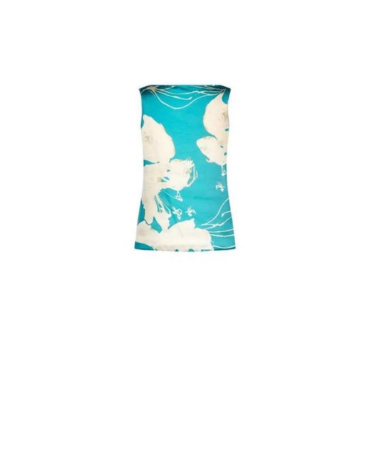 Rinascimento Blue Turquoise Polyester Blouse