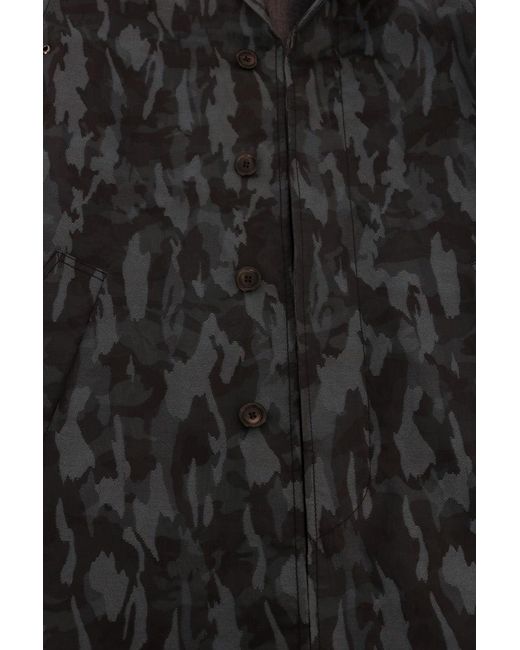 Dolce & Gabbana Camouflage Trench Trench Blue Sig60312 for men