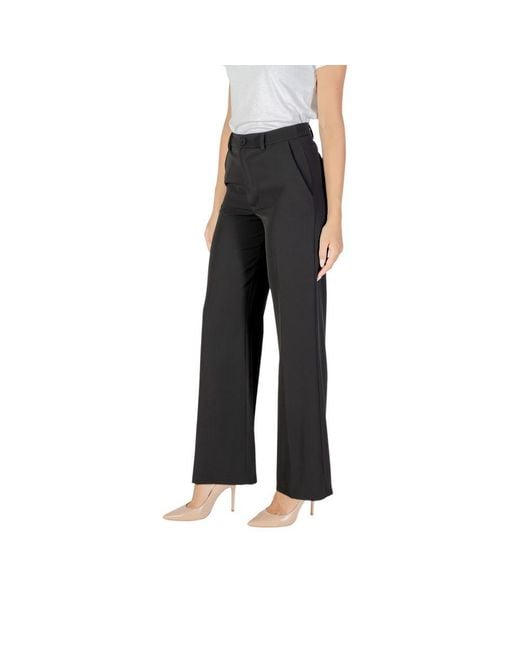 Rinascimento Black Polyester Casual Pants