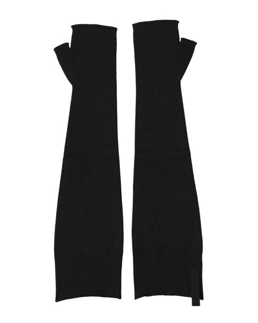Dolce & Gabbana Black Virgin Wool Knitted Fingerless Gloves for men