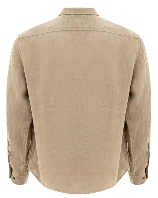 C P Company Natural Relaxed Fit Linen Shirt for men