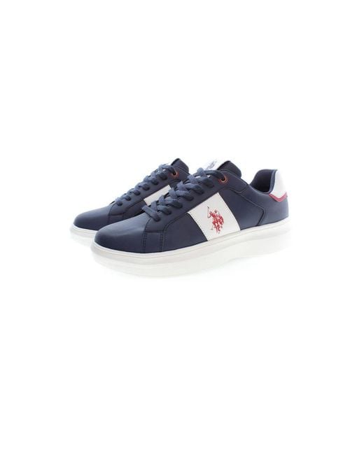 U.S. POLO ASSN. Blue Chic Lace-Up Sporty Sneakers for men