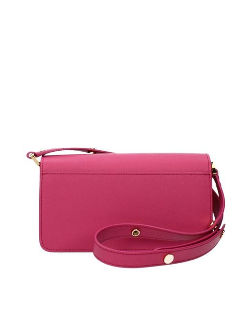 Marni Pink Leather Shoulder Bag